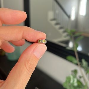 Pandora sterling silver & peridot charm